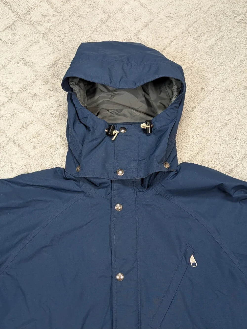 Vintage North Face Jacket Mens L Blue Gore-Tex Hooded Weatherproof Outdoor USA